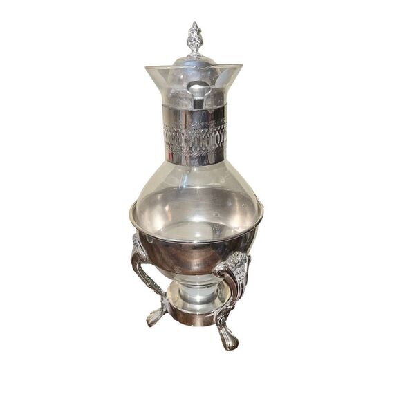 Vintage Silver Plated French Carafe with warmer Stand - Picture 5 of 6